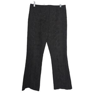 Cache Luxe Black Brown Animal Turtle Shell Print Dress Pants Women's 8